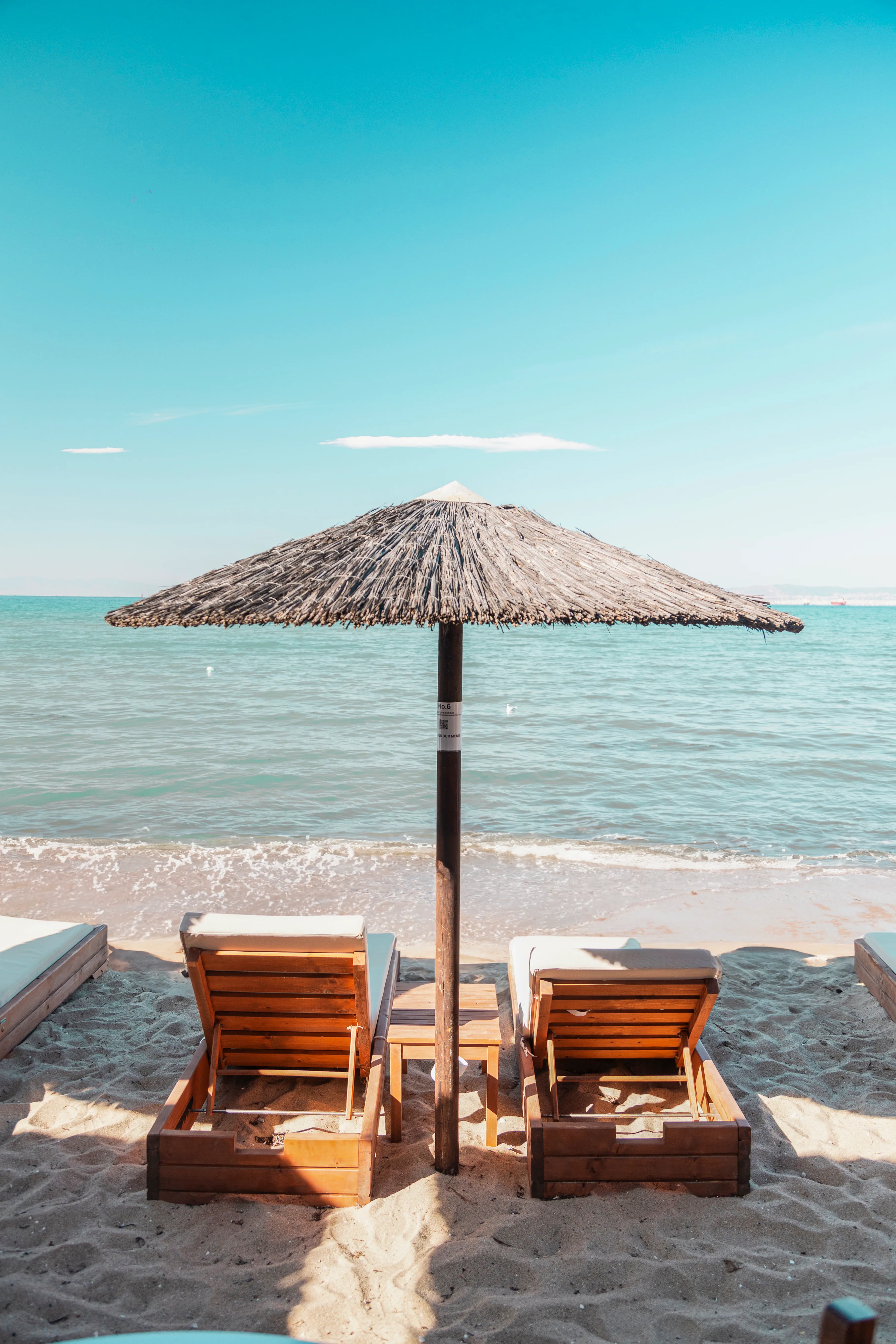 Sea-view sunbeds
